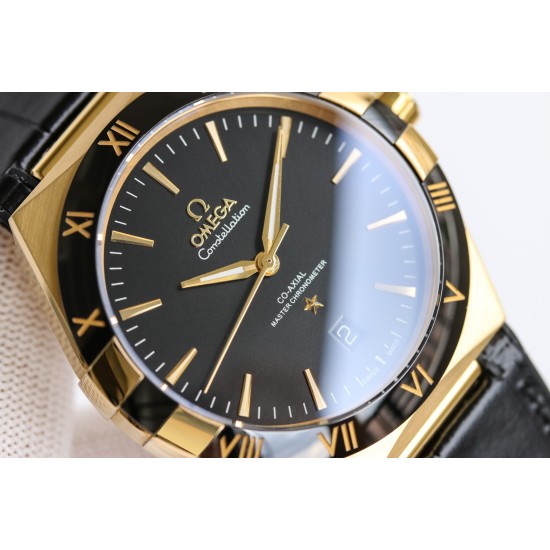  Omega-Constellation 2020 41mm YG/LE Black Dial BLSF A8900