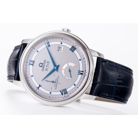  Omega-De Ville Prestige Power Reserve 40MM SS/SS Silver/Blue TWF A2824