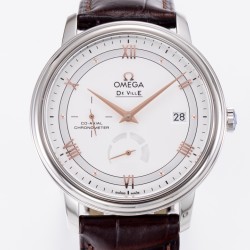  Omega-De Ville Prestige Power Reserve 40MM SS/SS White/RG TWF A2824