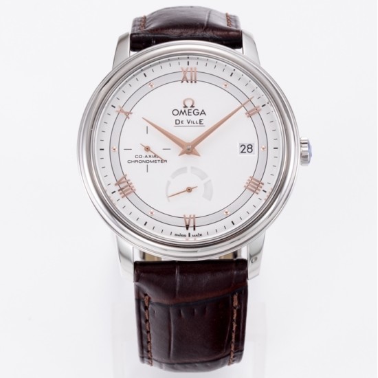  Omega-De Ville Prestige Power Reserve 40MM SS/SS White/RG TWF A2824