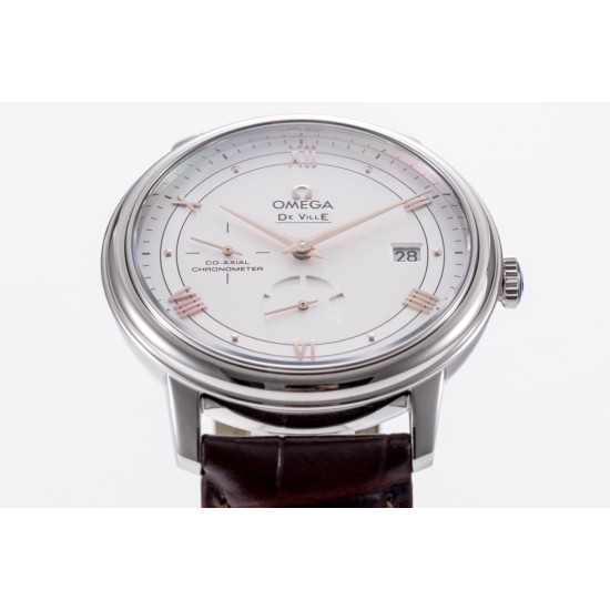  Omega-De Ville Prestige Power Reserve 40MM SS/SS White/RG TWF A2824