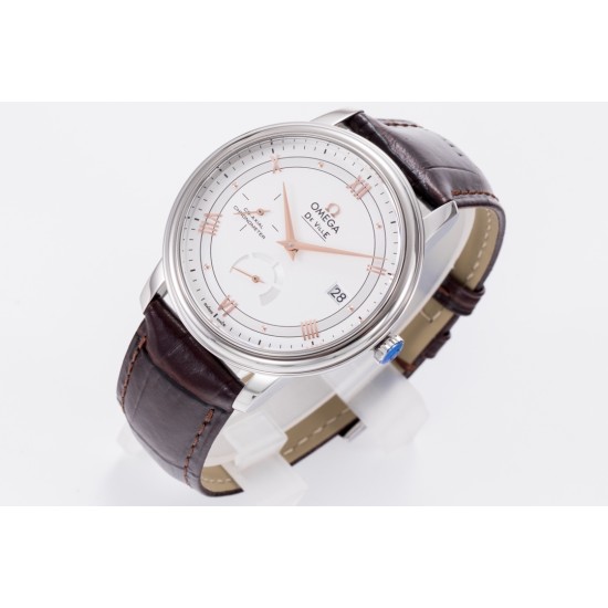  Omega-De Ville Prestige Power Reserve 40MM SS/SS White/RG TWF A2824