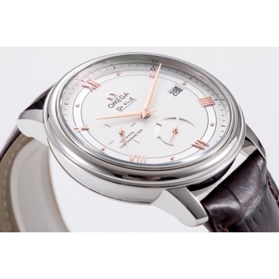  Omega-De Ville Prestige Power Reserve 40MM SS/SS White/RG TWF A2824