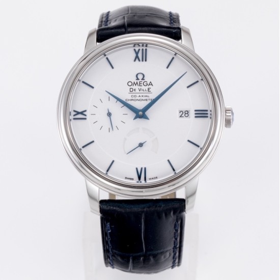  Omega-De Ville Prestige Power Reserve 40MM SS/SS White/Blue TWF A2824