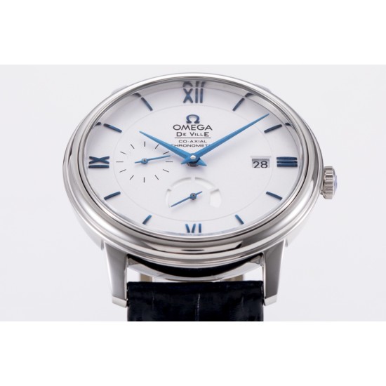  Omega-De Ville Prestige Power Reserve 40MM SS/SS White/Blue TWF A2824