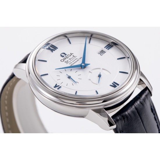  Omega-De Ville Prestige Power Reserve 40MM SS/SS White/Blue TWF A2824