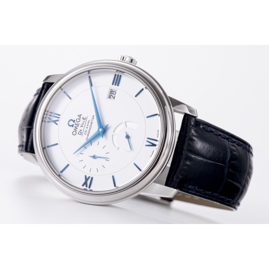  Omega-De Ville Prestige Power Reserve 40MM SS/SS White/Blue TWF A2824