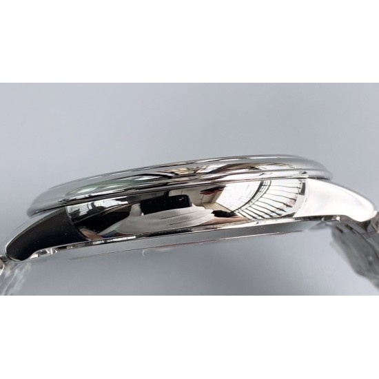  Omega-De Ville Prestige Mens 39MM SS/SS White Patterned TWF Asia 2824