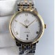  Omega-De Ville Prestige Mens 39MM YG/SS White Patterned Dial TWF Asia 2824