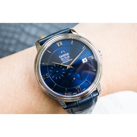  Omega-De Ville Prestige Power Reserve 40MM SS/SS Blue Dial TWF A2824