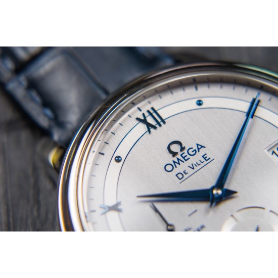  Omega-De Ville Prestige Power Reserve 40MM SS/SS Silver/Blue TWF A2824