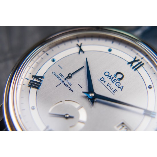  Omega-De Ville Prestige Power Reserve 40MM SS/SS Silver/Blue TWF A2824