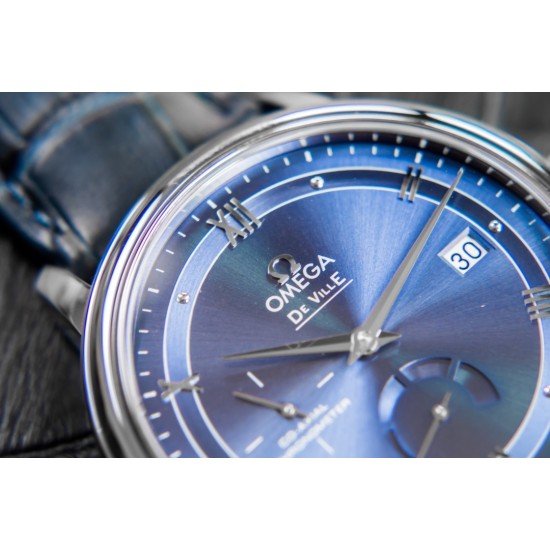 Omega-De Ville Prestige Power Reserve 40MM SS/SS Blue Dial TWF A2824