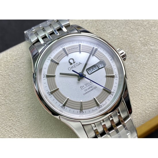  Omega-De Ville Mens Co-Axial 41MM SS/SS White/Stick VSF A8500