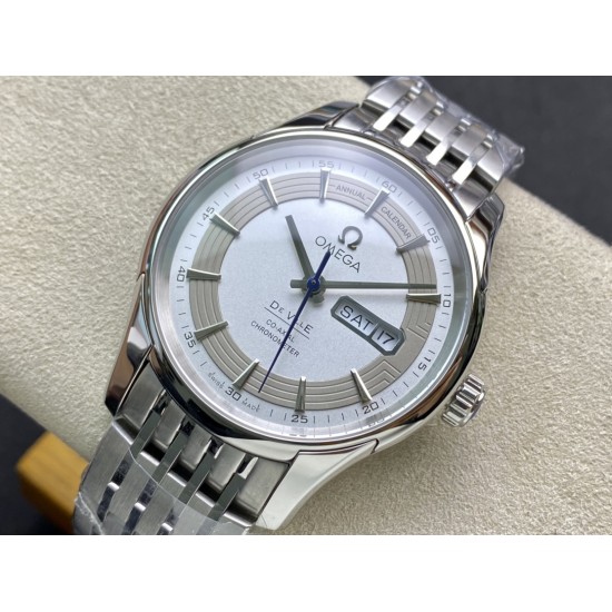  Omega-De Ville Mens Co-Axial 41MM SS/SS White/Stick VSF A8500