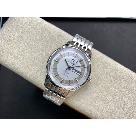  Omega-De Ville Mens Co-Axial 41MM SS/SS White/Stick VSF A8500