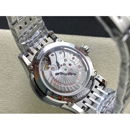  Omega-De Ville Mens Co-Axial 41MM SS/SS White/Stick VSF A8500