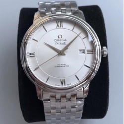  Omega-De Ville Prestige Mens 40MM SS/SS White TWF Asia 2824