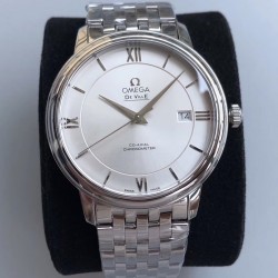  Omega-De Ville Prestige Mens 40MM SS/SS White TWF Asia 2824
