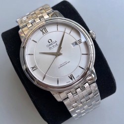  Omega-De Ville Prestige Mens 40MM SS/SS White TWF Asia 2824