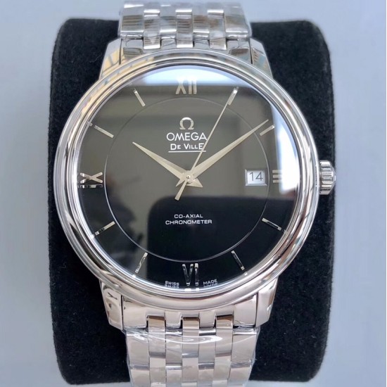  Omega-De Ville Prestige Mens 40MM SS/SS Black TWF Asia 2824