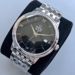  Omega-De Ville Prestige Mens 40MM SS/SS Black TWF Asia 2824
