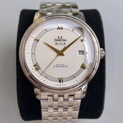  Omega-De Ville Prestige Mens 40MM SS/SS White TWF Asia 2824