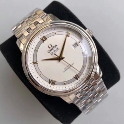  Omega-De Ville Prestige Mens 40MM SS/SS White TWF Asia 2824