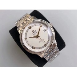  Omega-De Ville Prestige Mens 40MM SS/SS White TWF Asia 2824