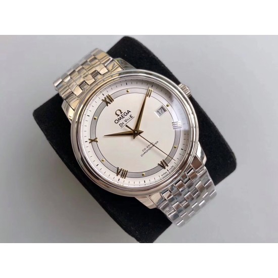  Omega-De Ville Prestige Mens 40MM SS/SS Silver TWF Asia 2824
