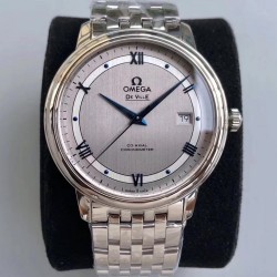  Omega-De Ville Prestige Mens 40MM SS/SS Silver TWF Asia 2824
