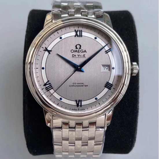  Omega-De Ville Prestige Mens 40MM SS/SS Silver TWF Asia 2824