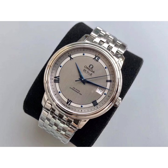 Omega-De Ville Prestige Mens 40MM SS/SS Silver TWF Asia 2824