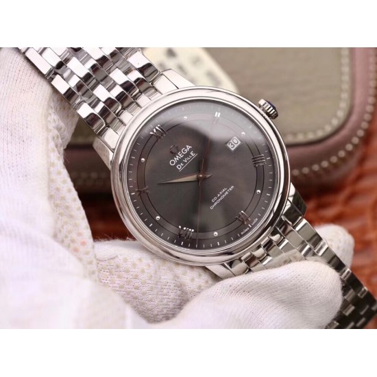  Omega-De Ville Prestige Mens 40MM SS/SS White TWF Asia 2824