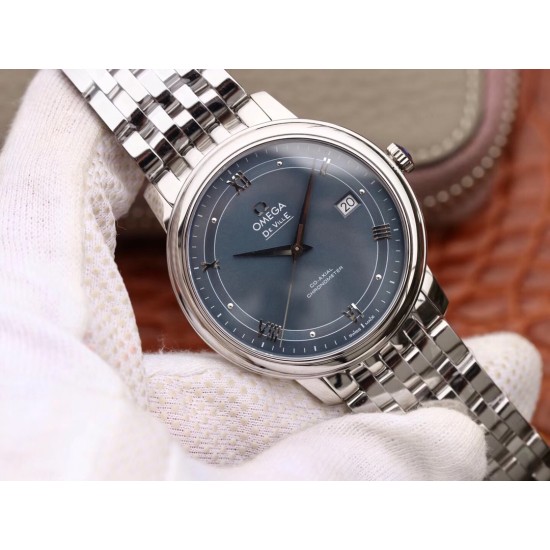  Omega-De Ville Prestige Mens 40MM SS/SS Blue MKS MY901