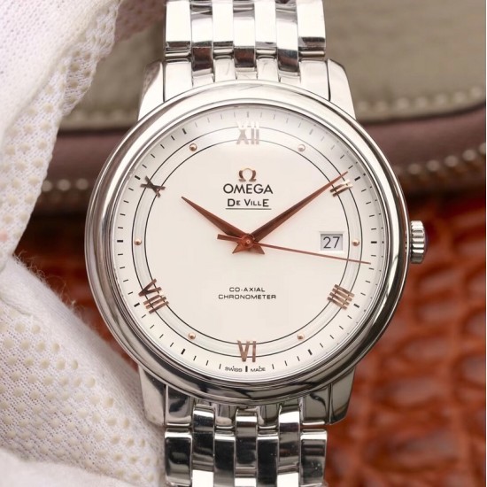  Omega-De Ville Prestige Mens 40MM SS/SS White Dial MKS MY9015