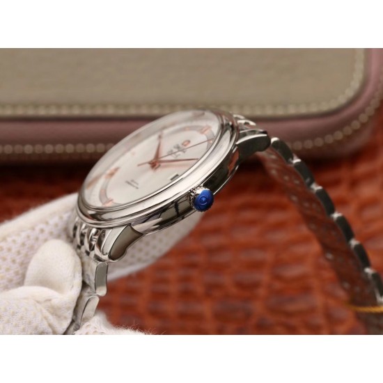  Omega-De Ville Prestige Mens 40MM SS/SS White Dial MKS MY9015