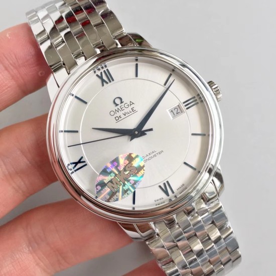  Omega-De Ville Prestige Mens 40MM SS/SS White MKS MY9015