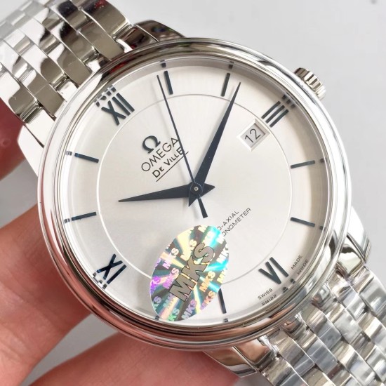  Omega-De Ville Prestige Mens 40MM SS/SS White MKS MY9015