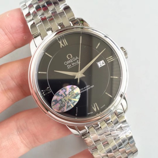  Omega-De Ville Prestige Mens 40MM SS/SS Black MKS MY9015