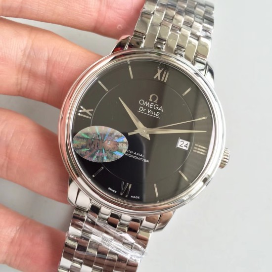  Omega-De Ville Prestige Mens 40MM SS/SS Black MKS MY9015