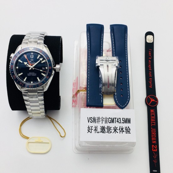  Omega-Planet Ocean 43.5mm GMT SS/SS Blue VSF Asia 8605