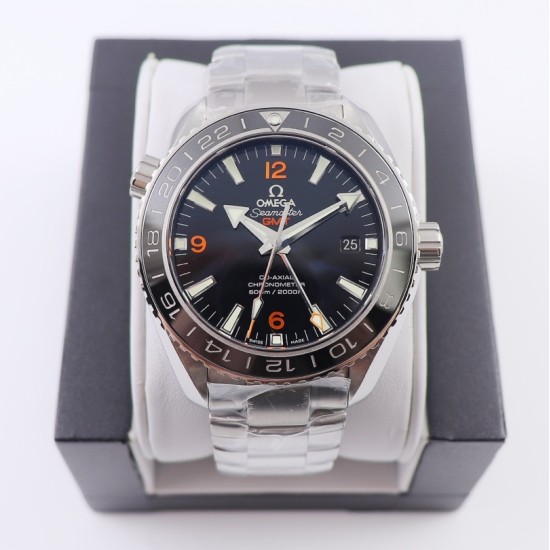  Omega-Planet Ocean 43.5mm GMT SS/SS Black/Org VSF Asia 8605