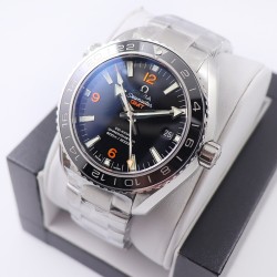  Omega-Planet Ocean 43.5mm GMT SS/SS Black/Org VSF Asia 8605