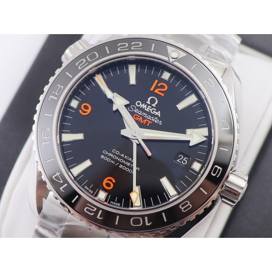  Omega-Planet Ocean 43.5mm GMT SS/SS Black/Org VSF Asia 8605