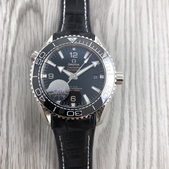  Omega-Planet Ocean 43.5mm SS/LE/RU Blk OMF Asia 2836 Mod