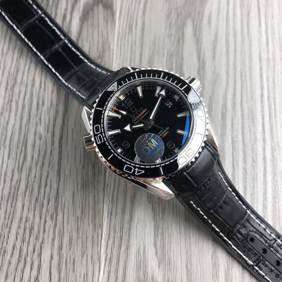  Omega-Planet Ocean 43.5mm SS/LE/RU Blk OMF Asia 2836 Mod