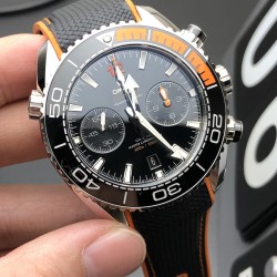  Omega-Planet Ocean Chrono 45.5mm SS/SS (Org) Black OMF V4 A7750 Mod