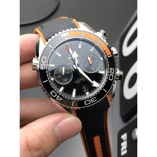  Omega-Planet Ocean Chrono 45.5mm SS/SS (Org) Black OMF V4 A7750 Mod