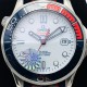  Omega-Seamaster Commander 007 40MM SS/NY White TWF MY8205 Mod